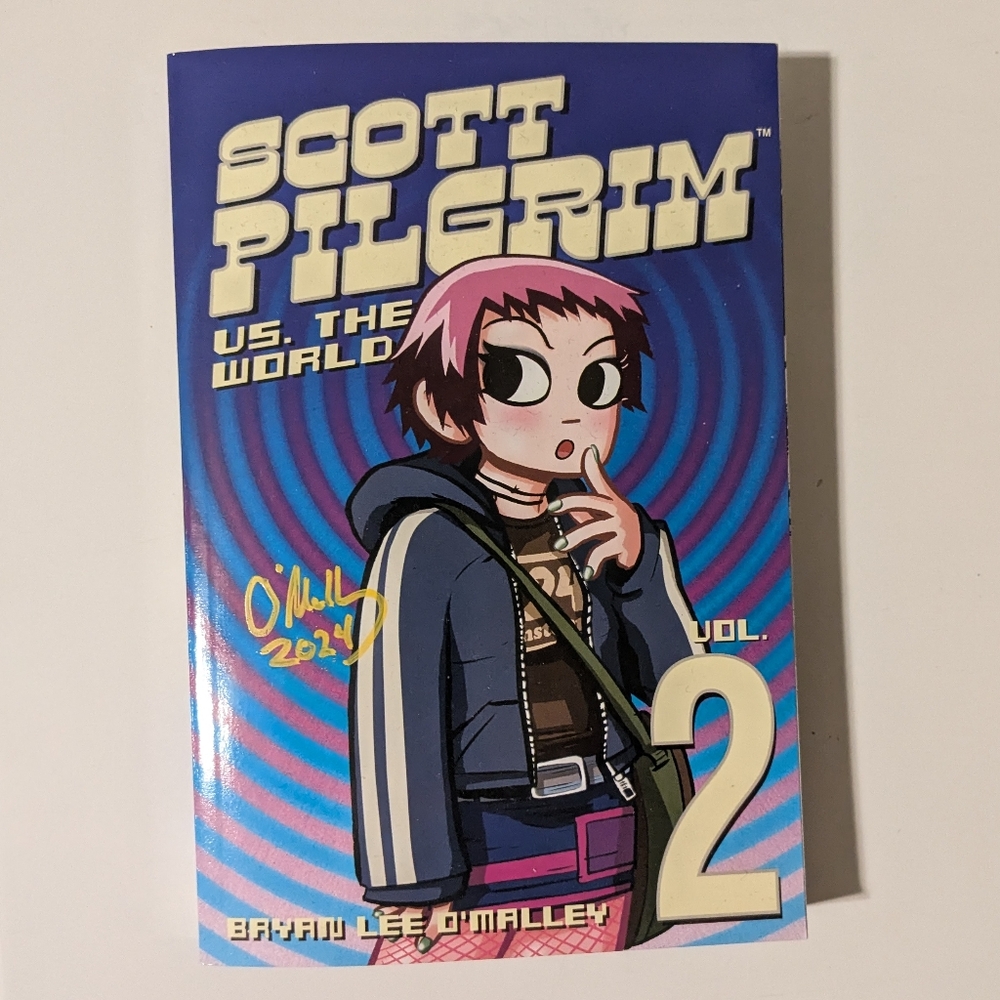 SIGNED Scott Pilgrim Vs. The World Vol 2 by Bryan Lee O'Malley RARE